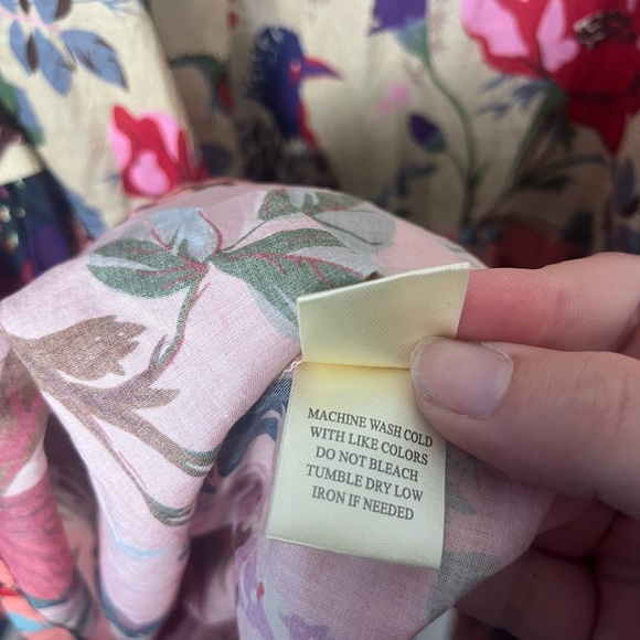 Dylan Anthropologie extra small multi-coloured midi tiered bird floral skirt - Picture 8 of 8